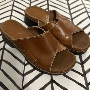 Ipanema Size 6.5 Comet Brown Leather Strappy Open Toe Sandals